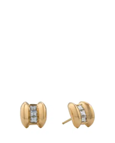 Lizzie Mandler Fine Jewelry 18K Yellow Gold Anchor Carre Diamond Stud Earrings | Thumbnail 1 Lizzie Mandler Fine Jewelry 18K Yellow Gold Anchor Carre Diamond Stud Earrings | Thumbnail 1