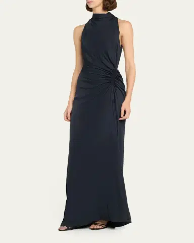 A.L.C. Inez Pleated High-Neck Gown | Thumbnail 4