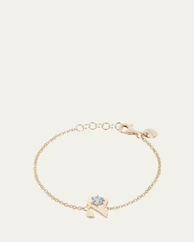 Procaccia Jewelry 18K Gold Hebrew ALEF Initial Bracelet | Thumbnail 7 Procaccia Jewelry 18K Gold Hebrew ALEF Initial Bracelet | Thumbnail 7