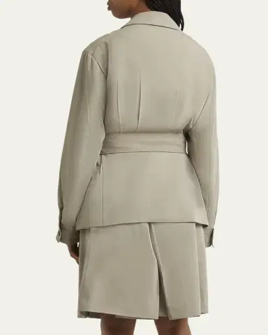 SETCHU Travel Self-Tie Wool Safari Jacket | Thumbnail 3 SETCHU Travel Self-Tie Wool Safari Jacket | Thumbnail 3