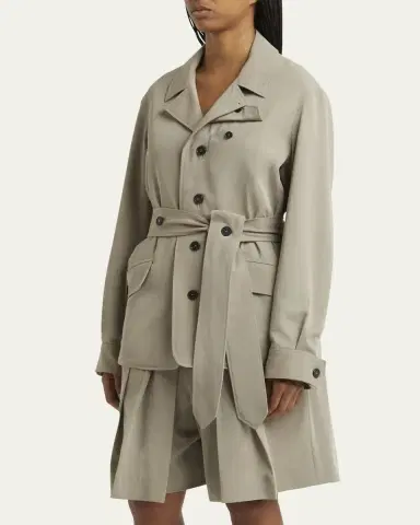 SETCHU Travel Self-Tie Wool Safari Jacket | Thumbnail 4 SETCHU Travel Self-Tie Wool Safari Jacket | Thumbnail 4