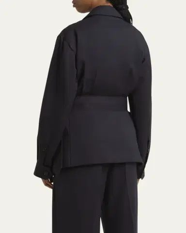 SETCHU Travel Self-Tie Wool Gabardine Safari Jacket | Thumbnail 3 SETCHU Travel Self-Tie Wool Gabardine Safari Jacket | Thumbnail 3