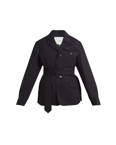 SETCHU Travel Self-Tie Wool Gabardine Safari Jacket | Thumbnail 1 SETCHU Travel Self-Tie Wool Gabardine Safari Jacket | Thumbnail 1