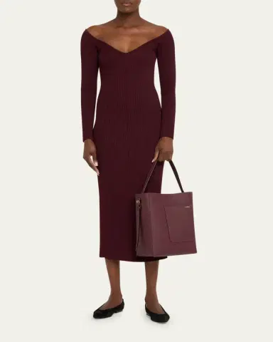Valextra Secchiello Medium Leather Bucket Bag | Thumbnail 11