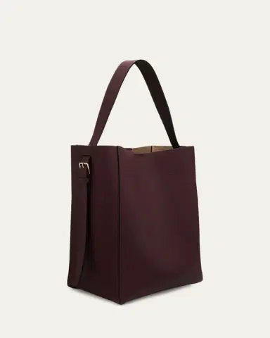 Valextra Secchiello Medium Leather Bucket Bag | Thumbnail 9