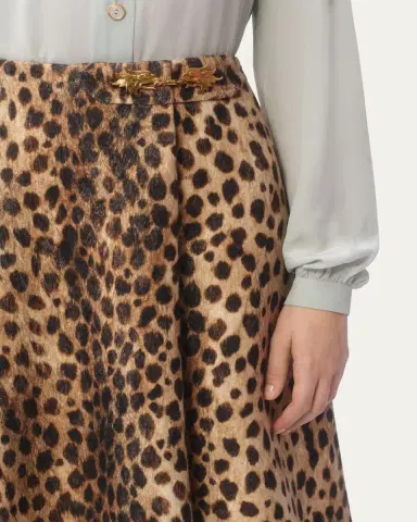 Valentino Garavani Leopard A-Line Wool Skirt | Thumbnail 5 Valentino Garavani Leopard A-Line Wool Skirt | Thumbnail 5