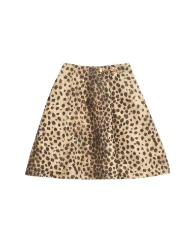 Valentino Garavani Leopard A-Line Wool Skirt | Thumbnail 1 Valentino Garavani Leopard A-Line Wool Skirt | Thumbnail 1