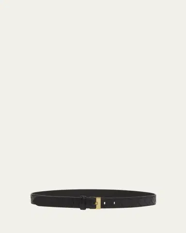 Bottega Veneta Woven Leather & Brass Belt | Thumbnail 2