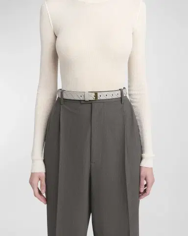 Bottega Veneta Woven Leather & Brass Belt | Thumbnail 4