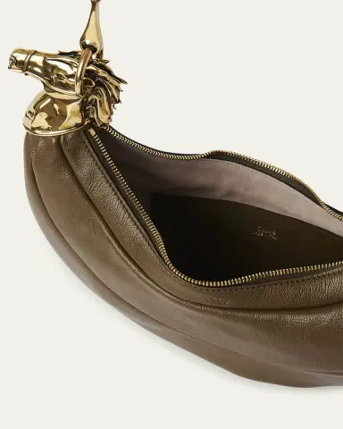 Chloé Horse Chain Shoulder Bag in Calfskin Leather | Thumbnail 3 Chloé Horse Chain Shoulder Bag in Calfskin Leather | Thumbnail 3