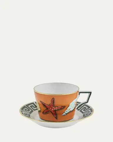 GINORI 1735 4-Piece Il Viaggio di Nettuno Teacup and Saucer Set | Thumbnail 2