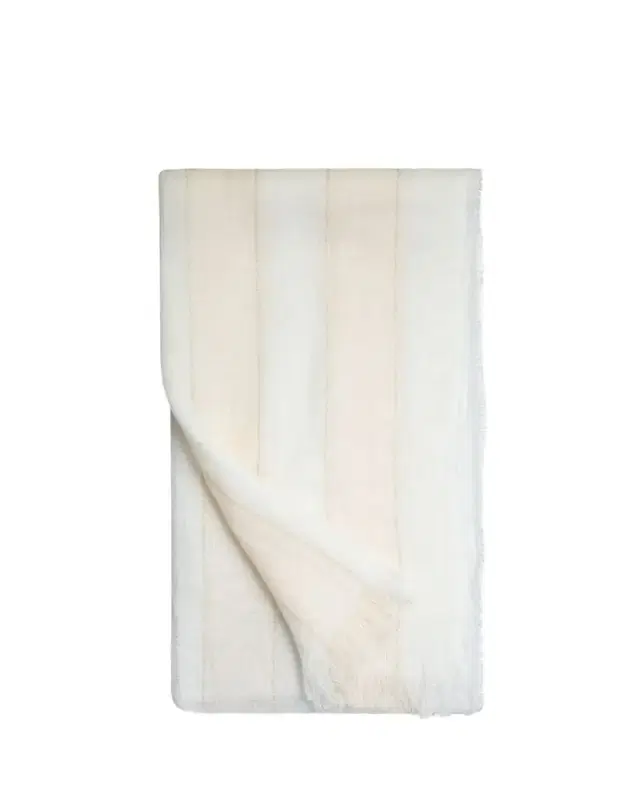 Akris Lurex Stripe Linen Scarf