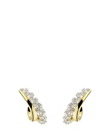 YEPREM 18K Yellow and White Gold Diamond Ear Climber | Thumbnail 1