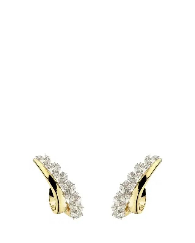 Yeprem 18K Yellow and White Gold Diamond Ear Climber