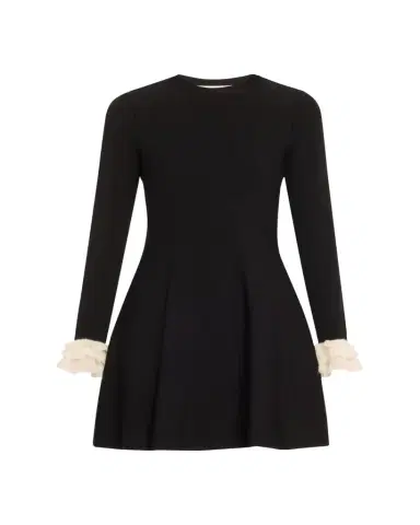 Valentino Garavani Long-Sleeve Ruffle-Cuff Mini Dress | Thumbnail 1
