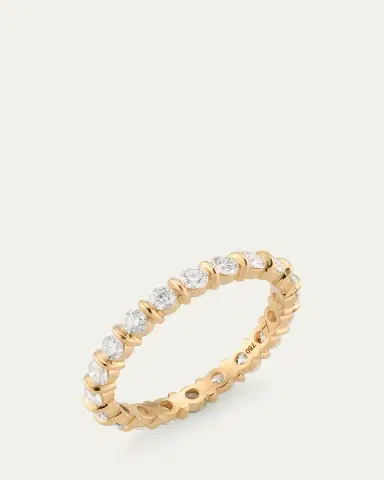 Lizzie Mandler Fine Jewelry 18K Yellow Gold Small Bubble Bar Diamond Eternity Ring | Thumbnail 3