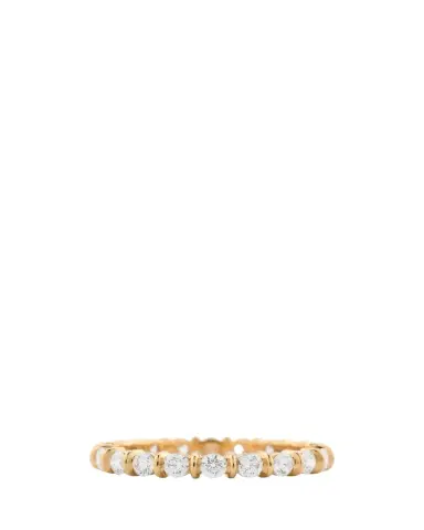 Lizzie Mandler Fine Jewelry 18K Yellow Gold Small Bubble Bar Diamond Eternity Ring | Thumbnail 1