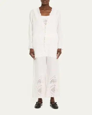 BODE Belvoir Broderie Anglaise Lace Top | Thumbnail 2