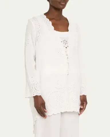 BODE Belvoir Broderie Anglaise Lace Top | Thumbnail 4