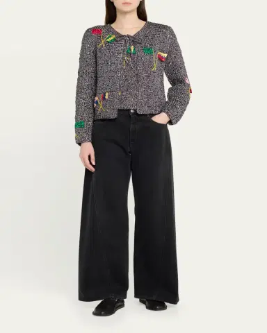 BODE Promenade Raised Flag Crochet Cardigan | Thumbnail 2 BODE Promenade Raised Flag Crochet Cardigan | Thumbnail 2