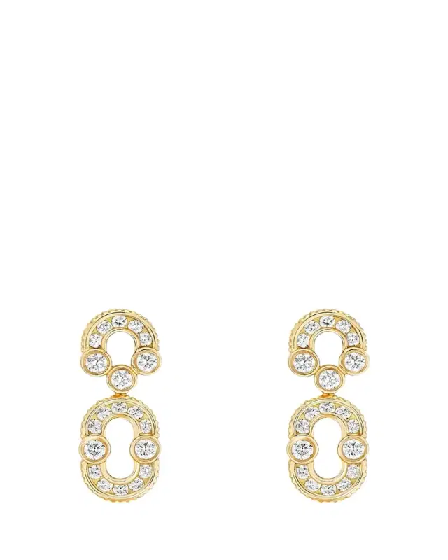 18K Yellow Gold Magnetic Solo Diamond Earrings