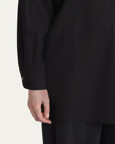 THE ROW Komako Button Down Wool Cashmere Blouse | Thumbnail 11