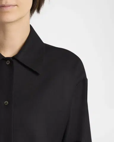 THE ROW Komako Button Down Wool Cashmere Blouse | Thumbnail 15