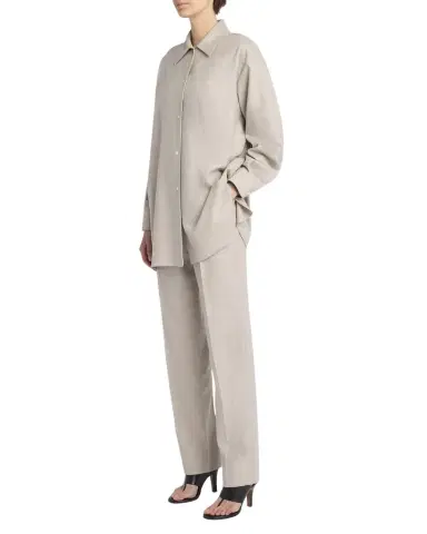 THE ROW Komako Button Down Wool Cashmere Blouse | Thumbnail 1