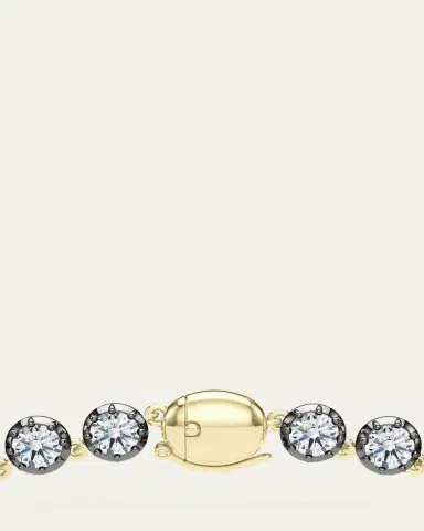 HauteCarat 18K Georgian Cut Lab Grown Diamond Necklace | Thumbnail 4