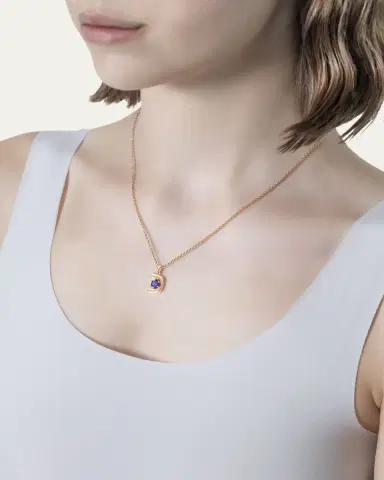 Procaccia Jewelry 18K Gold Hebrew KHAF Initial Necklace | Thumbnail 2