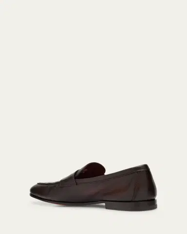 Santoni Men's Carlos Reverse Goodyear Leather Loafers | Thumbnail 5 Santoni Men's Carlos Reverse Goodyear Leather Loafers | Thumbnail 5