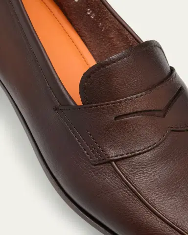 Santoni Men's Carlos Reverse Goodyear Leather Loafers | Thumbnail 6 Santoni Men's Carlos Reverse Goodyear Leather Loafers | Thumbnail 6