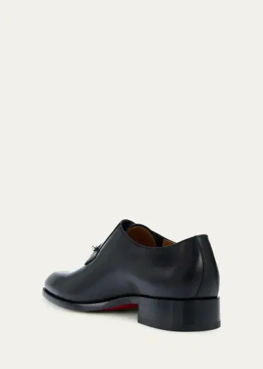 Christian Louboutin Men's Chambeli Monk-Strap Leather Loafers | Thumbnail 4 Christian Louboutin Men's Chambeli Monk-Strap Leather Loafers | Thumbnail 4
