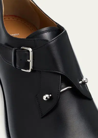 Christian Louboutin Men's Chambeli Monk-Strap Leather Loafers | Thumbnail 5 Christian Louboutin Men's Chambeli Monk-Strap Leather Loafers | Thumbnail 5