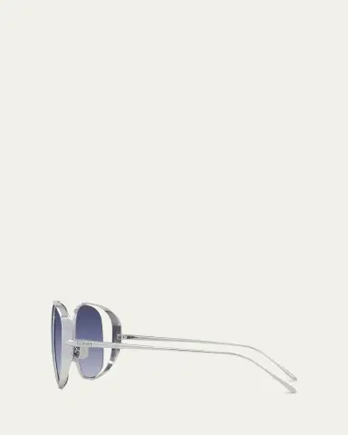 Loewe Metal Logo-Print Rectangle Sunglasses | Thumbnail 3 Loewe Metal Logo-Print Rectangle Sunglasses | Thumbnail 3
