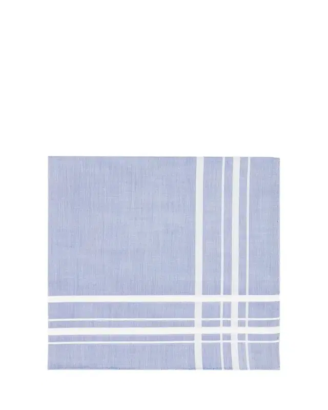 Simonnot Godard Men's Egyptian Cotton Check Pocket Square