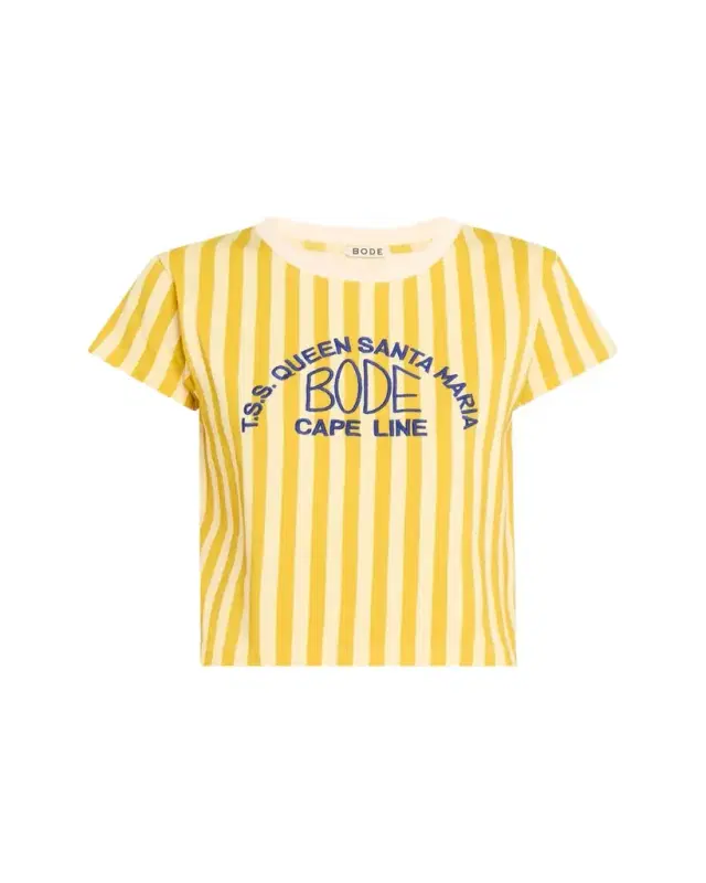 Medalist Stripe Embroidered Tee