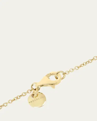 Procaccia Jewelry 18K Gold Hebrew MEM Initial Necklace | Thumbnail 7 Procaccia Jewelry 18K Gold Hebrew MEM Initial Necklace | Thumbnail 7