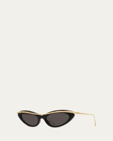 Loewe Signature Acetate & Metal Cat-Eye Sunglasses | Thumbnail 2 Loewe Signature Acetate & Metal Cat-Eye Sunglasses | Thumbnail 2