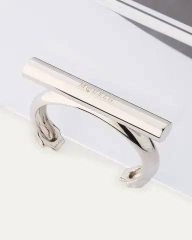 Alexander McQueen Sculptural Logo Cuff Bracelet | Thumbnail 2