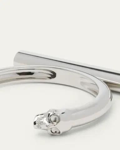 Alexander McQueen Sculptural Logo Cuff Bracelet | Thumbnail 4