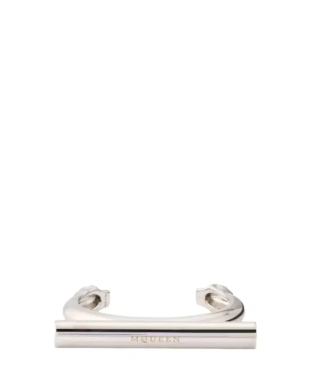 Alexander McQueen Sculptural Logo Cuff Bracelet