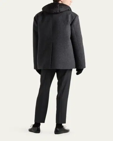 Prada Men's Cashmere-Wool Hooded Sweater | Thumbnail 4