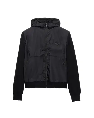 Prada Men's Cashmere-Wool Hooded Sweater | Thumbnail 1