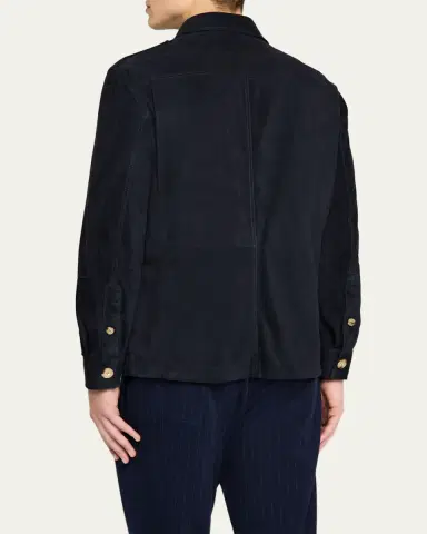 Brunello Cucinelli Men's Suede Field Jacket | Thumbnail 2