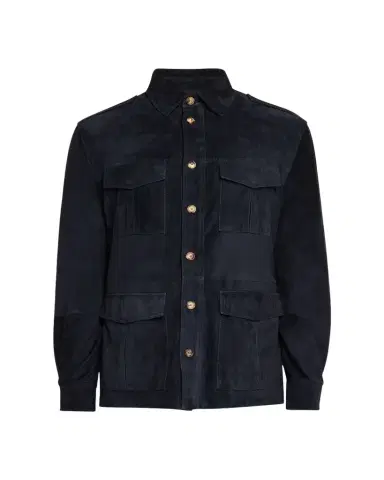 Brunello Cucinelli Men's Suede Field Jacket | Thumbnail 1