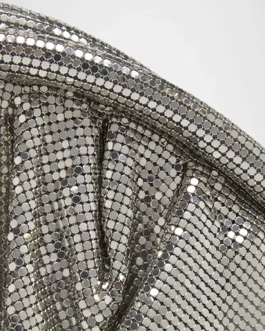 Rabanne Studded Mesh Zip Pochette Clutch Bag | Thumbnail 3