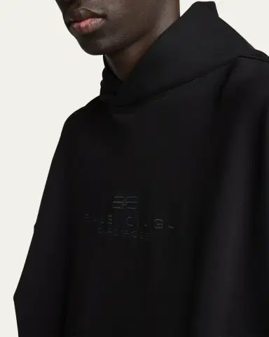 Balenciaga Men's Tonal Archetype Oversized Terry Hoodie | Thumbnail 5