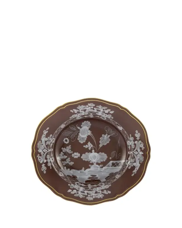 GINORI 1735 Oriente Italiano Soup Plate, Castagna