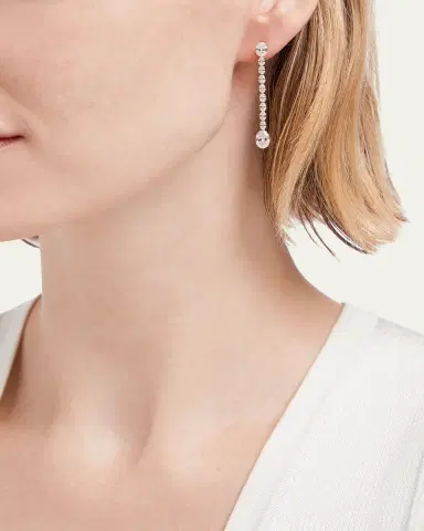 Kendall Row 14K Yellow Gold Lab Grown Diamond Dangle Earrings | Thumbnail 2
